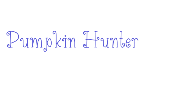 Pumpkin Hunter font