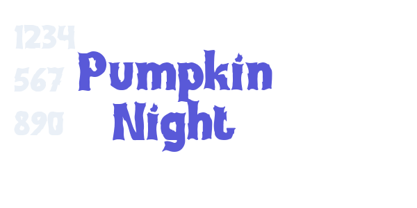 Pumpkin Night font