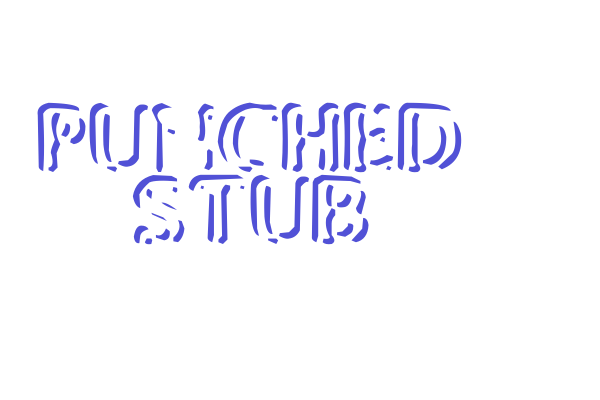 Punched Stub Font Download