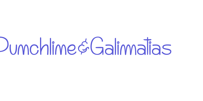 Punchline&Galimatias Font Download