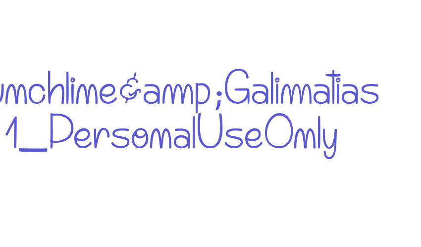 Punchline&Galimatias 1_PersonalUseOnly Font