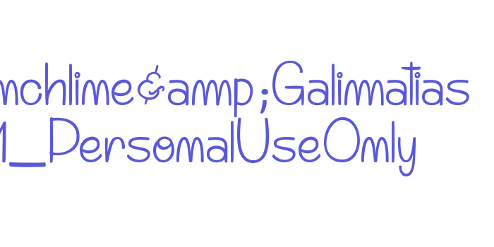 Punchline&Galimatias 1_PersonalUseOnly Font Download