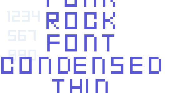 Punk Rock Font Condensed Thin font free