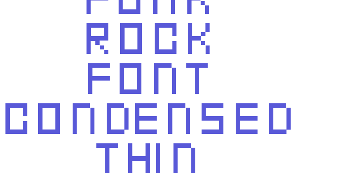 Punk Rock Font Condensed Thin Font Download