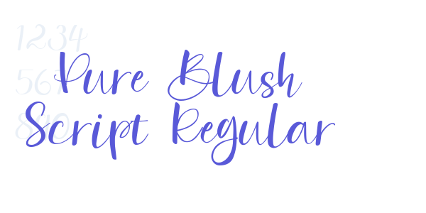 Pure Blush Script Regular font