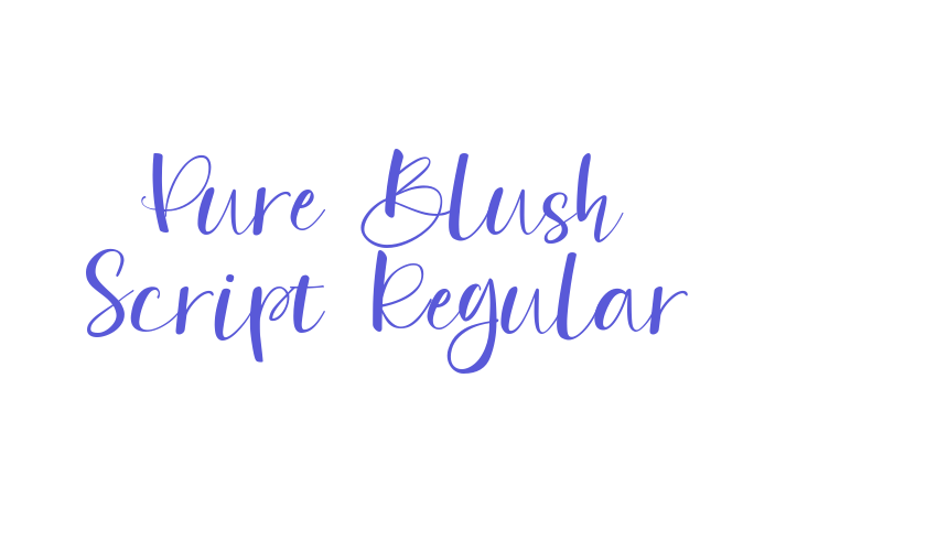 Pure Blush Script Regular Font Download