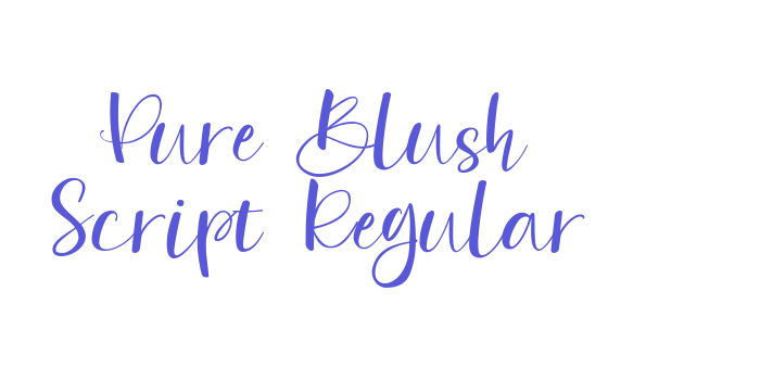 Pure Blush Script Regular Font Download