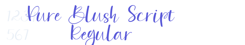 Pure Blush Script Regular-related font