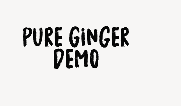 Pure Ginger Demo Font