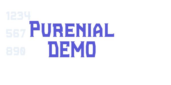 Purenial DEMO font free