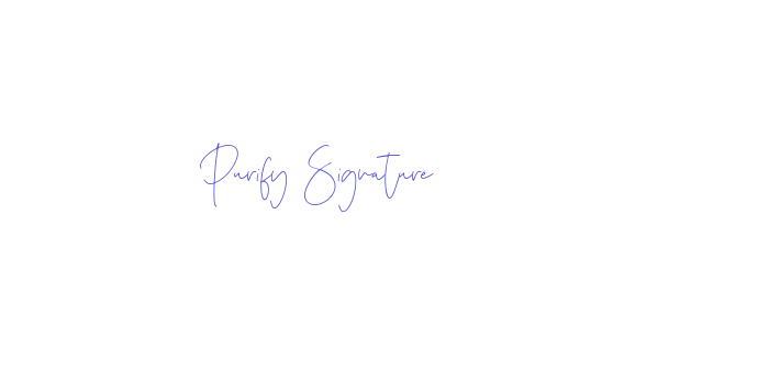 Purify Signature Font Download