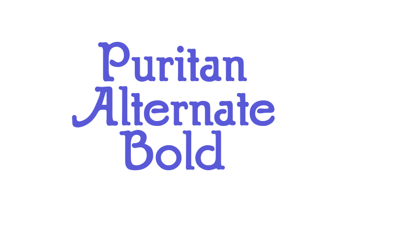 Puritan Alternate Bold Font