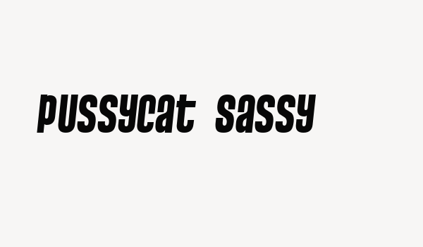 Pussycat  Sassy Font