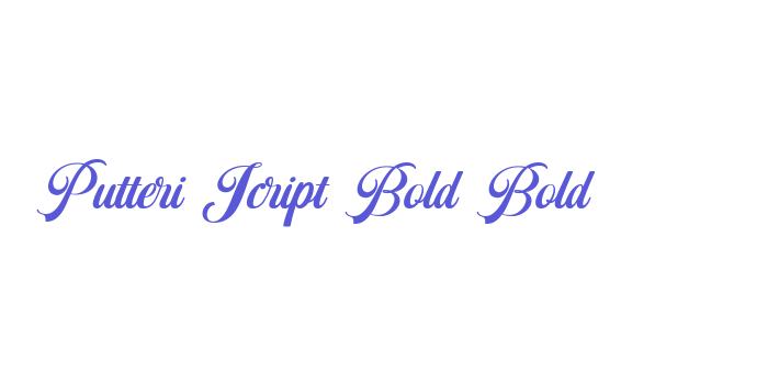 Putteri Script Bold Bold Font Download