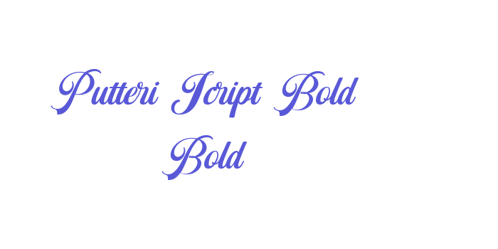 Putteri Script Bold Bold Font