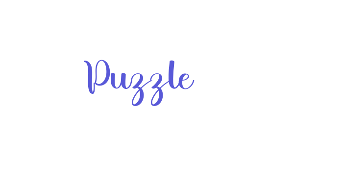 Puzzle Font