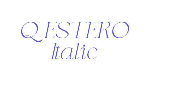 QESTERO Italic font free