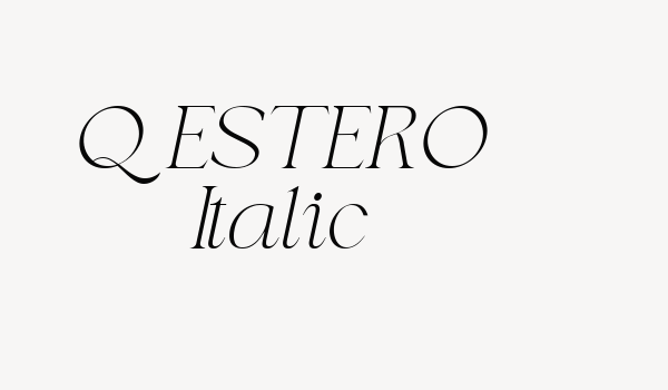 QESTERO Italic Font