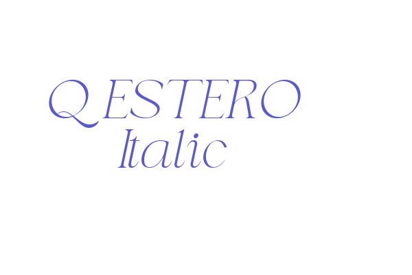 QESTERO Italic Font