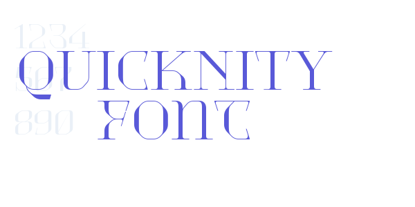 QUICKNITY Font font free