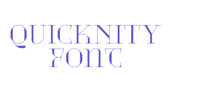 QUICKNITY Font Font Download