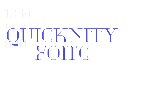 QUICKNITY Font