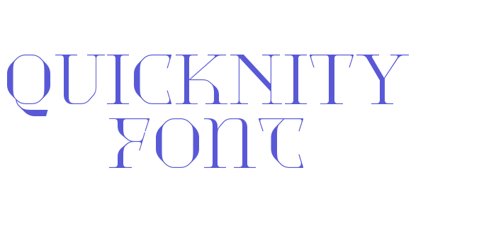 QUICKNITY Font Font