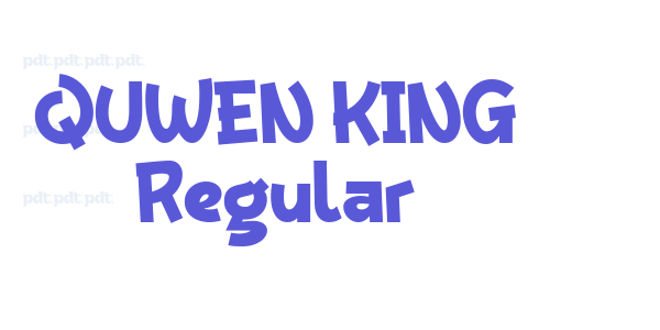 QUWEN KING Regular font