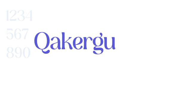 Qakergu font free