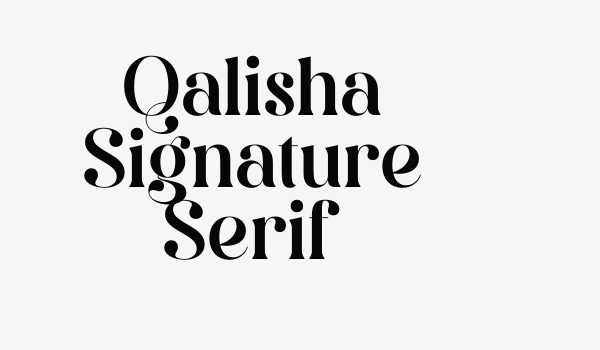 Qalisha Signature Serif Font