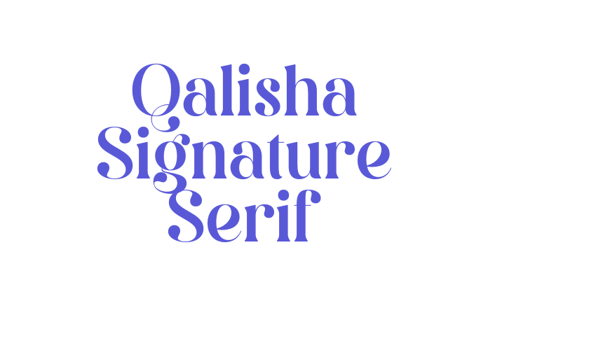 Qalisha Signature Serif Font Download