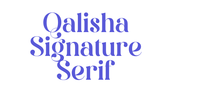 Qalisha Signature Serif Font Download