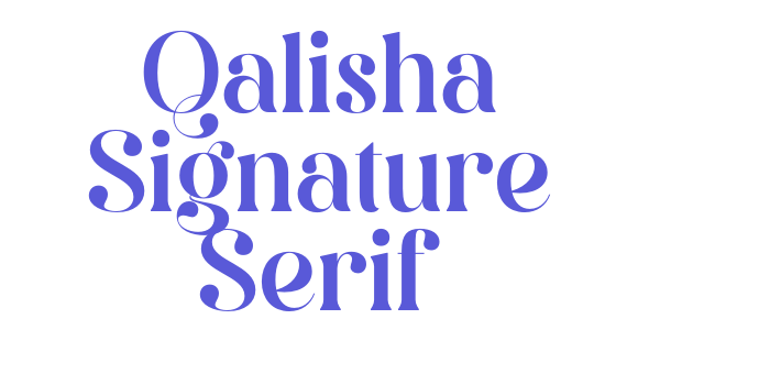 Qalisha Signature Serif Font