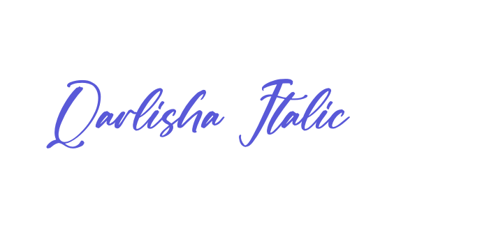 Qarlisha Italic Font