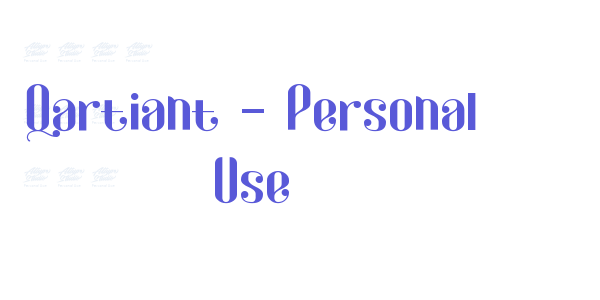 Qartiant – Personal Use font free