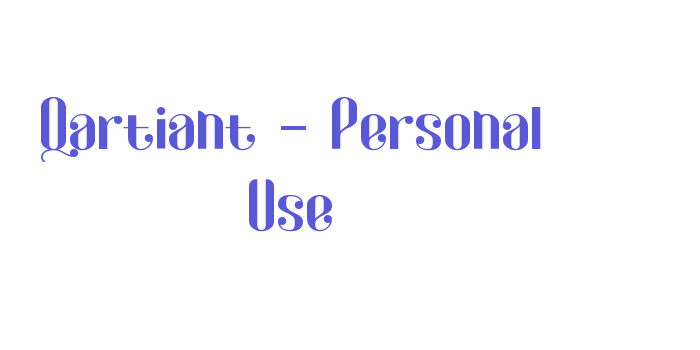 Qartiant – Personal Use Font Download