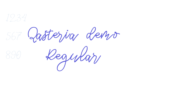 Qasteria demo Regular font