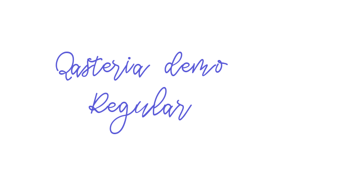 Qasteria demo Regular Font Download