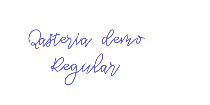 Qasteria demo Regular Font