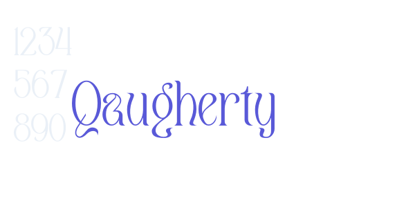 Qaugherty font free