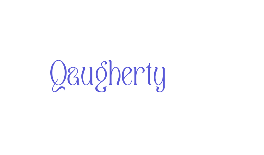 Qaugherty Font