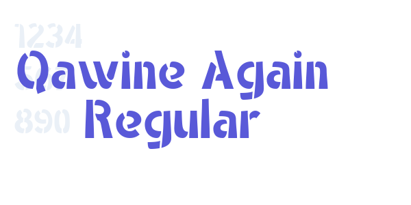 Qawine Again Regular font