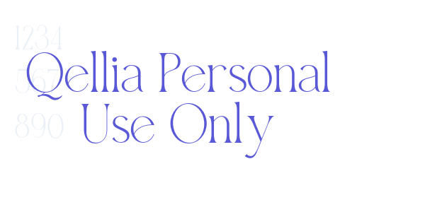 Qellia Personal Use Only font free