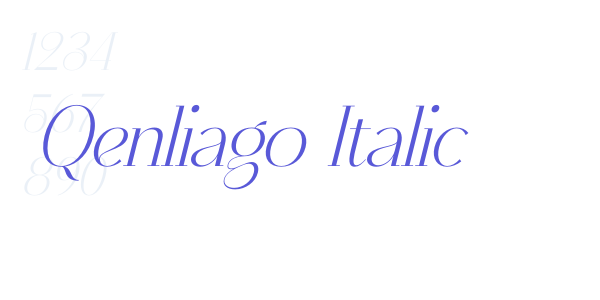 Qenliago Italic font free