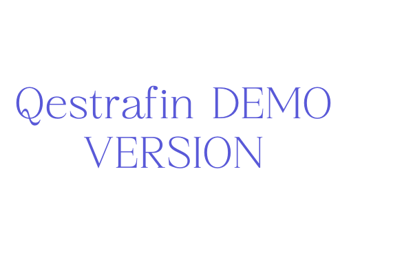 Qestrafin DEMO VERSION Font