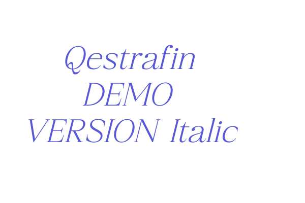 Qestrafin DEMO VERSION Italic Font