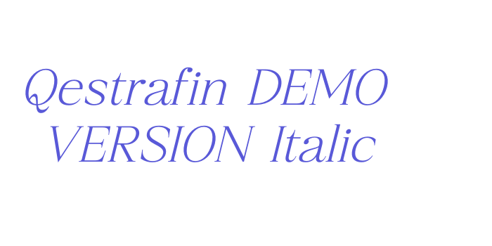 Download Qestrafin DEMO VERSION Italic Font