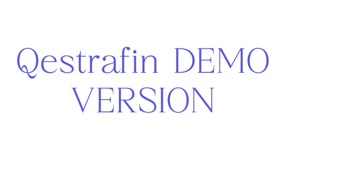 Download Qestrafin DEMO VERSION Font