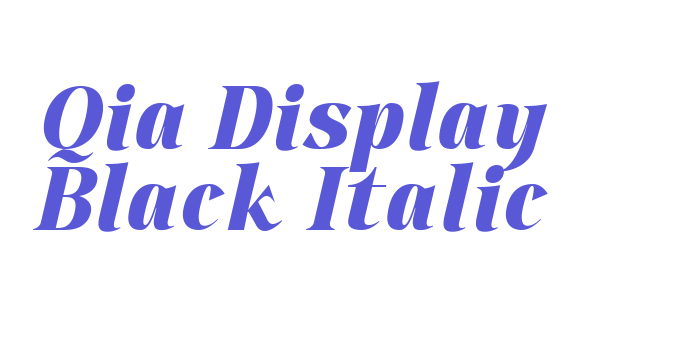 Qia Display Black Italic Font Download