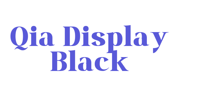 Qia Display Black Font Download